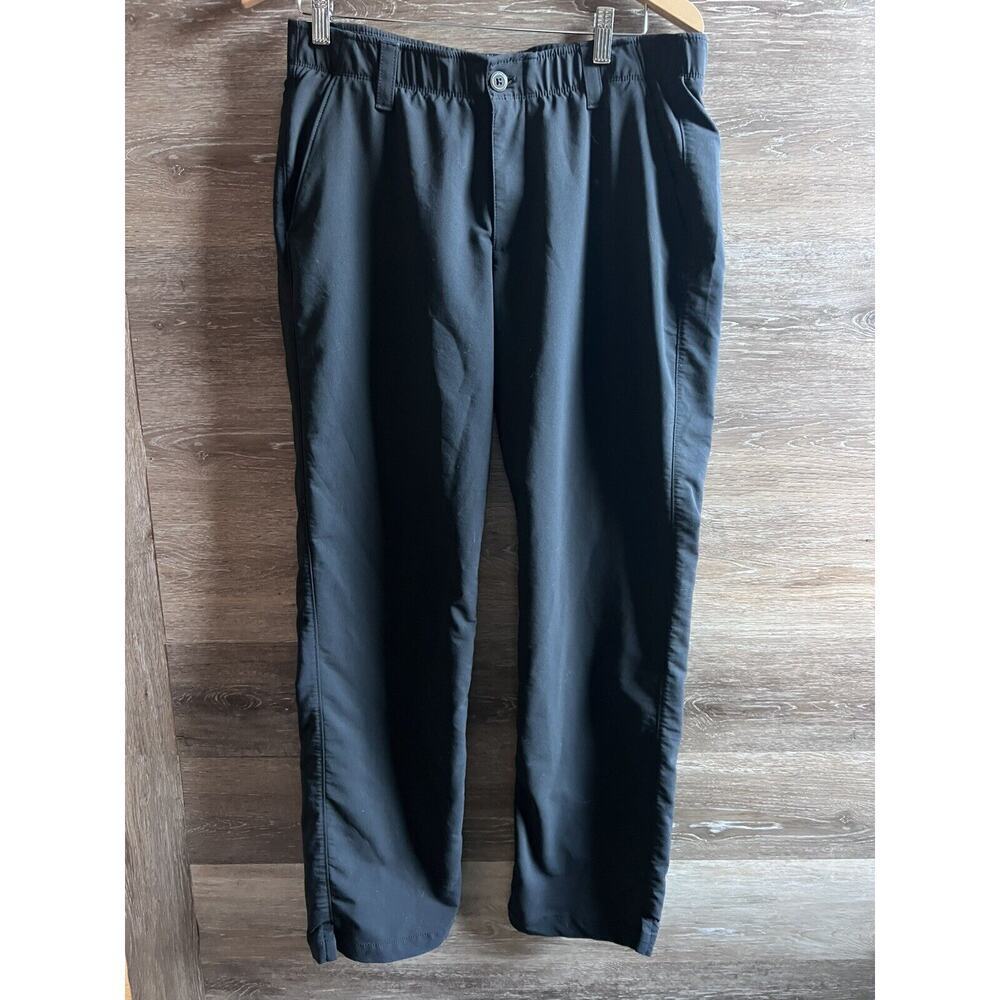 Under Armour Golf Pants Men’s Size 34x32 Black Stretch Elastic Waist